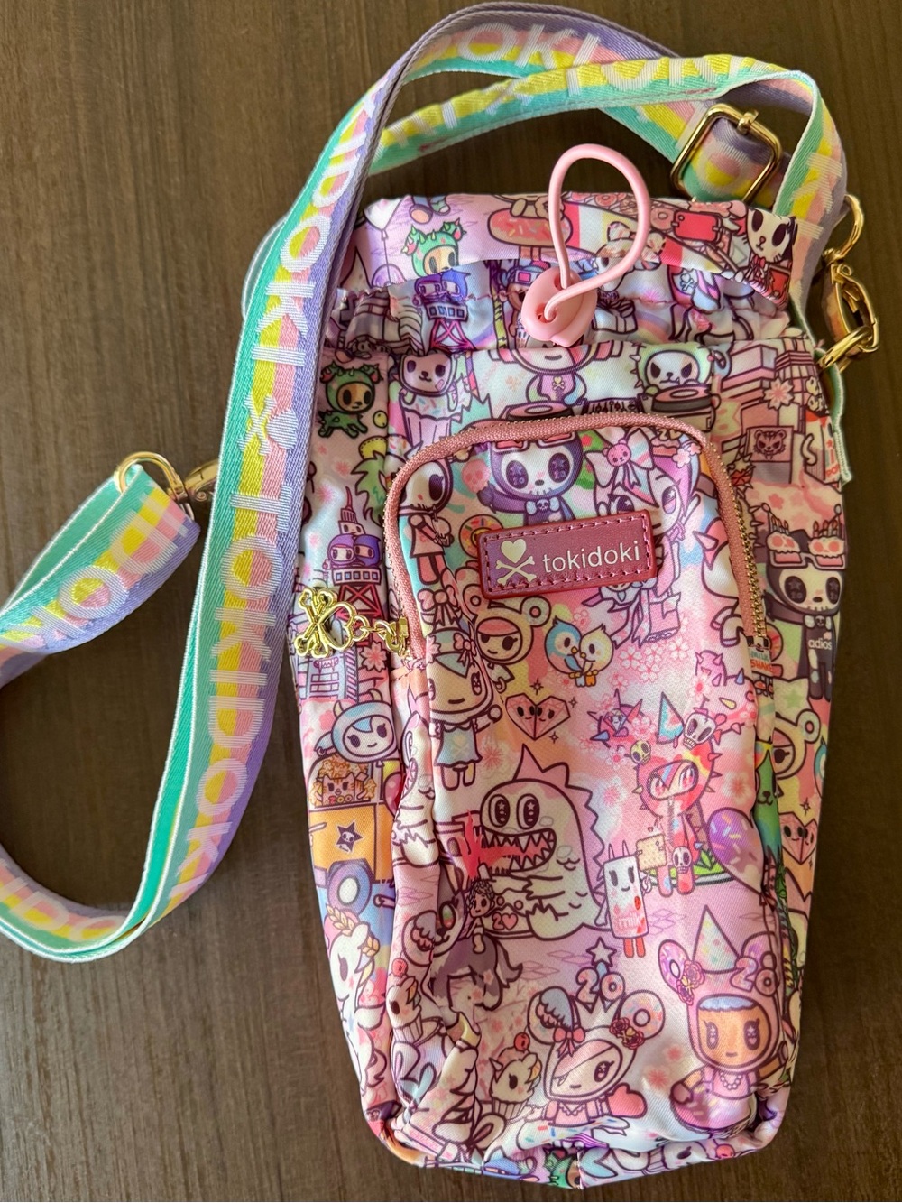tokidoki: Comic Con 2025 Crossbody Water Bottle Bag with Rainbow Strap